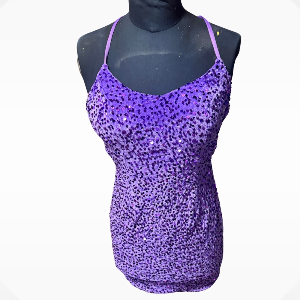 Purple Sequin Women's Top